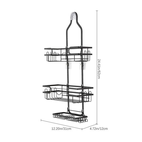 Hanging metal bathroom shelf - bathroom,