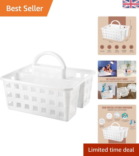 Portable white plastic shower - white,