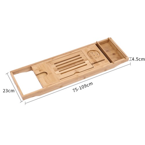 Retractable bamboo wood bath - wood,
