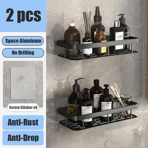 2pcs self adhesive shower rack - 2pcs,